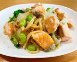 簡単！サーモンクリームパスタ！作り方6写真