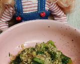 リカちゃん♡からし菜アーモンド胡麻和え作り方7写真