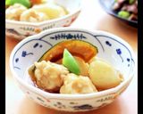 かぶと手作り肉団子の餡かけ作り方5写真