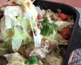 時短！ラクックでキャベツと挽肉のチーズ焼作り方10写真
