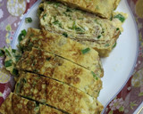 ニラとベーコンと紅しょうがの卵焼き作り方3写真