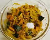 ワンボールレンジ、かぼちゃのツナカレー煮作り方3写真
