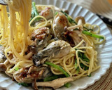 牡蠣とほうれん草のクリームパスタ作り方7写真