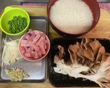 新感覚！？舞茸のカルボ飯作り方1写真