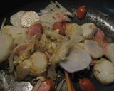 ❤里芋とウインナーのニンニク麺つゆ炒め❤作り方4写真