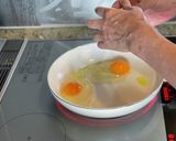 簡単♡ハムが上のハムエッグ作り方1写真
