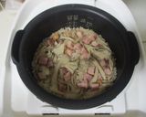 チーズとろ～り！舞茸とベーコンの炊込ご飯作り方3写真