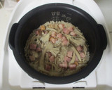 チーズとろ～り！舞茸とベーコンの炊込ご飯作り方3写真