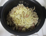 チーズとろ～り！舞茸とベーコンの炊込ご飯作り方4写真