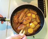 おばあちゃんの味　旬の里芋と手羽の煮物作り方14写真