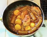 おばあちゃんの味　旬の里芋と手羽の煮物作り方15写真