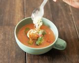 妊婦飯♪鮭とブロッコリーのトマトスープ作り方2写真