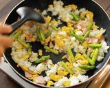 妊婦飯♪アスパラチャーハン作り方2写真
