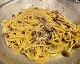 オイルサーディンとしめじのパスタ作り方5写真