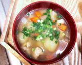 もっちり♪いも団子とたっぷり野菜汁作り方8写真