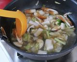 ちくわと白菜のピリ辛つけうどん作り方4写真