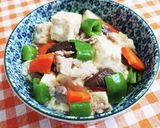 白い麻婆豆腐万願寺とうがらし入り作り方6写真
