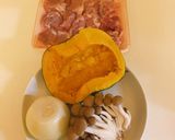 鶏肉とかぼちゃのクリーム煮作り方1写真