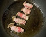丹波シメジの豚ロース巻き　トマトソース作り方2写真