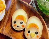 ゆで卵を可愛く♡ゆで卵のひよこと僕作り方2写真