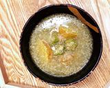 胡麻薫る♪焼きじゃがいもとおくらの味噌汁作り方6写真