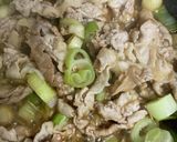 超簡単　ねぎ豚ポン酢丼作り方6写真