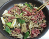 舞茸と牛肉のすき焼き風炒め☆お肉柔らか！作り方3写真