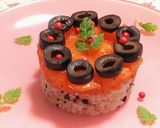 サーモンとオリーブのセルクル仕立てごはん作り方7写真
