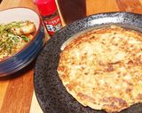 お好み焼きの『フワトロ山かけ』作り方1写真