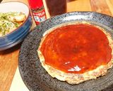 お好み焼きの『フワトロ山かけ』作り方2写真