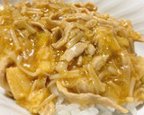 簡単♫豚肉と玉ねぎときのこのあんかけ丼作り方17写真