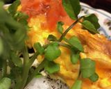 半端野菜トッピング*10分朝食*卵焼き丼作り方7写真