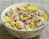 土鍋炊飯釜でさつまいもご飯(雑穀米入)作り方5写真