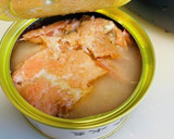 紅鮭中骨水煮缶とわかめの炊き込みご飯作り方3写真