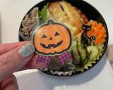 神無月20 チキンチーズ ハロウィン弁当作り方8写真