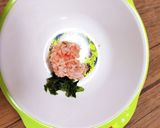 離乳食後期☆鮭とわかめのお粥作り方1写真