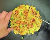 ヘルシーで美味しいオートミール海老チヂミ作り方15写真