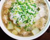 簡単☆鶏肉と長ネギのみぞれ鍋作り方5写真