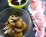 簡単！豚肉と栗の甘辛煮作り方1写真