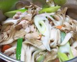 鶏と まいたけ のカレーうどん作り方4写真