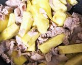 レンチン簡単☆消費☆薩摩芋と豚肉甘辛炒め作り方4写真