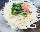 大葉香る明太クリームパスタ作り方3写真