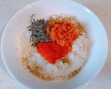 鮭、塩昆布、明太子の、簡単だし茶漬け作り方2写真