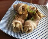 簡単！レンジで５分♪まいたけの豚肉ロール作り方12写真