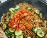 きゅうりとキムチの焼きそば作り方6写真