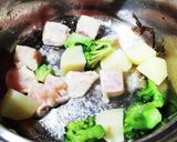 犬ご飯　鶏とポテトのミルク煮作り方3写真
