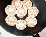 旨辛 レンコンのひき肉挟み煮作り方13写真