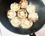 旨辛 レンコンのひき肉挟み煮作り方14写真