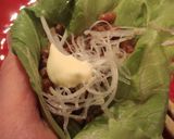 臭み一切なし！納豆とれんこんのレタス包み作り方6写真