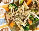 レンジもやしブロッコリー生姜焼味野菜炒め作り方20写真